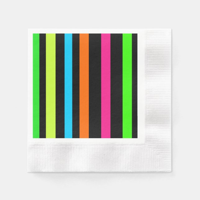 Neon stripes napkin (Front)