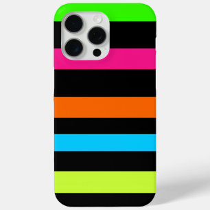 Neon Stripes Pattern iPhone 15 Pro Max Case