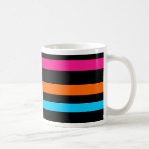 Neon Stripes Pattern Coffee Mug