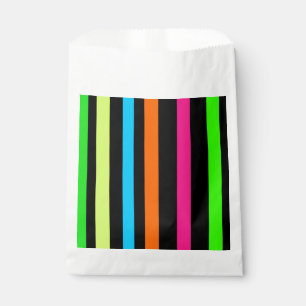 Neon Stripes Pattern Favour Bag