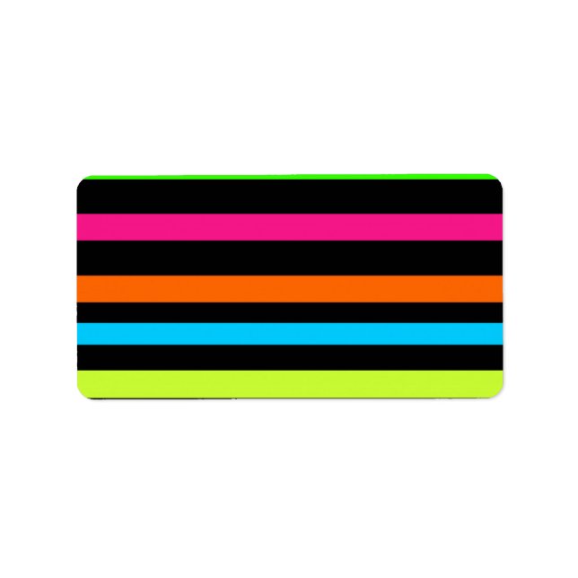 Neon Stripes Pattern Label (Front)
