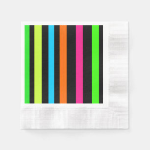 Neon Stripes Pattern Napkin