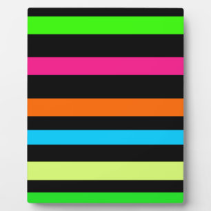 Neon stripes plaque