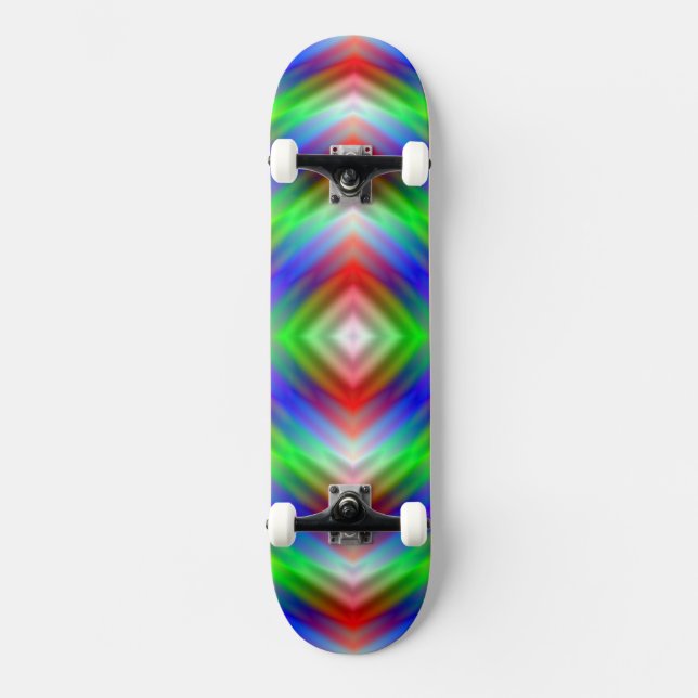 Neon Stripes   Skateboard (Front)