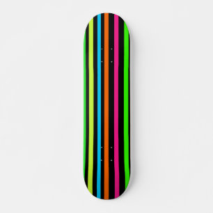 Neon stripes skateboard