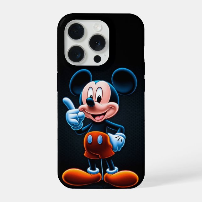 Neon Style Cute Mouse iPhone Case (Back)