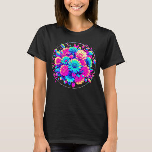 Neon Style Flowers T-Shirt