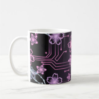Neon-style Sakura circuit Coffee Mug