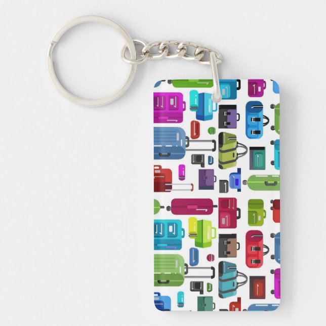 Neon Suitcases Key Ring (Front)