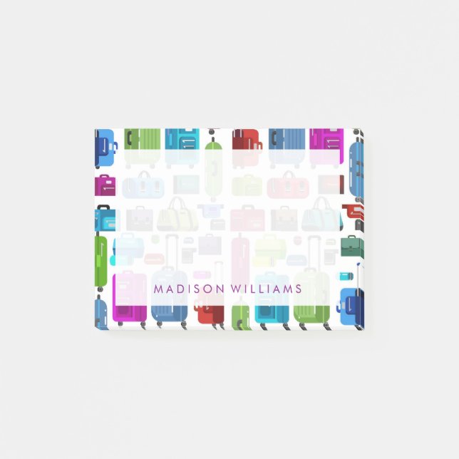 Neon Suitcases Post-it Notes (Front)