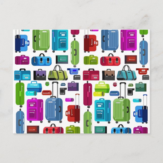 Neon Suitcases Postcard (Front)