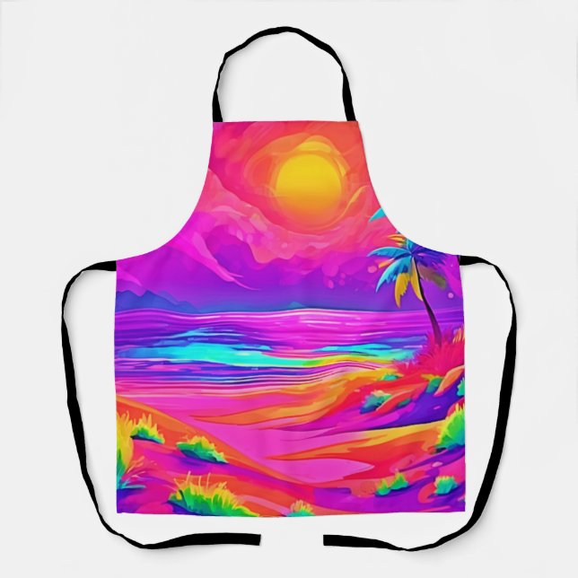 Neon Sun & Beach Bliss Apron (Front)