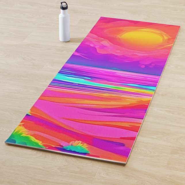 Neon Sun & Beach Bliss Yoga Mat (In Situ)
