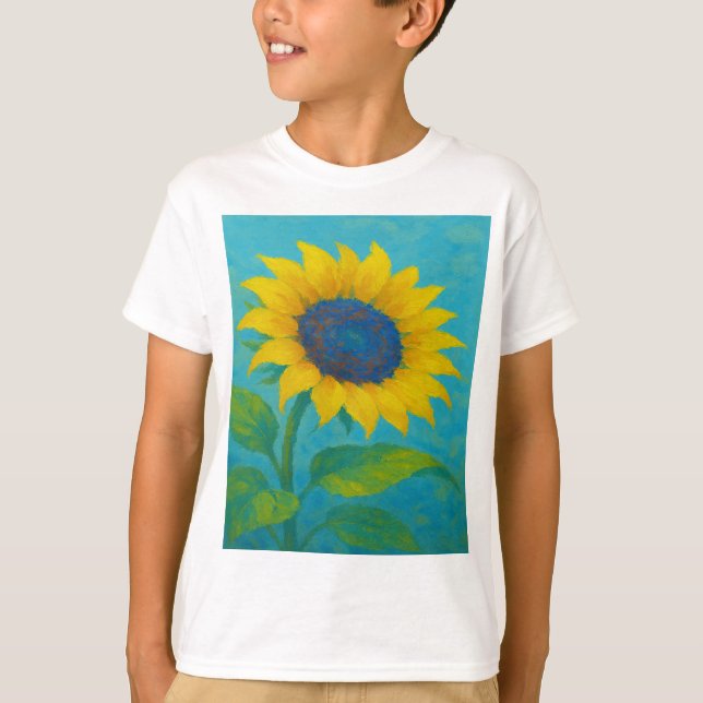 Neon Sunflower – Bold Nature in Vivid Light T-Shirt (Front)