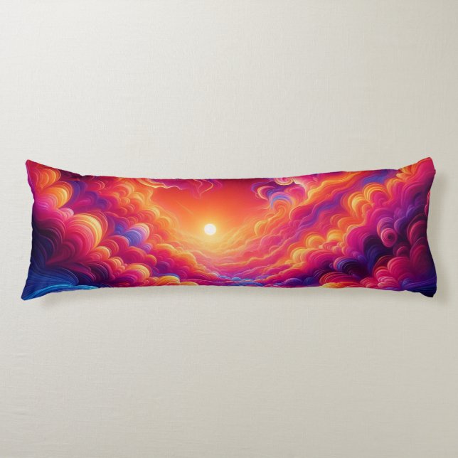 Neon Sunset  Body Cushion (Front)