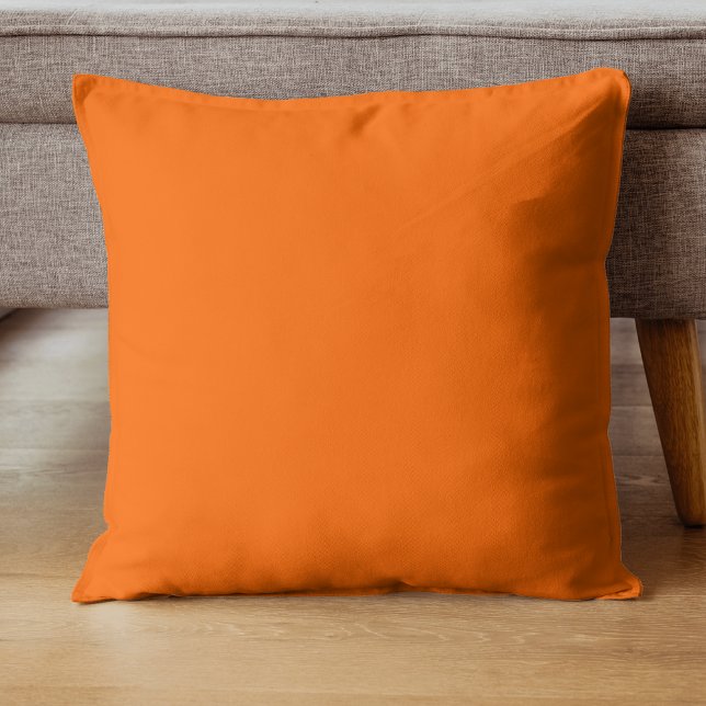 Neon Sunset Orange Solid Colour | Classic Cushion (Creator Uploaded)