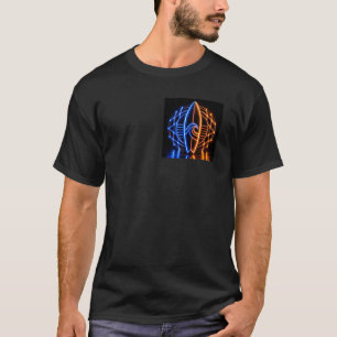 Neon Surf Wave Vortex – Futuristic Blue & Orange G T-Shirt
