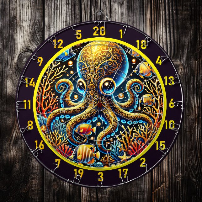 Neon Surge Octopus Dartboard (Creator Uploaded)