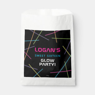 Neon Sweet 16 Birthday Glow Party Favour Bag