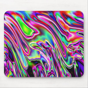 Neon Swirls Mouse Pad