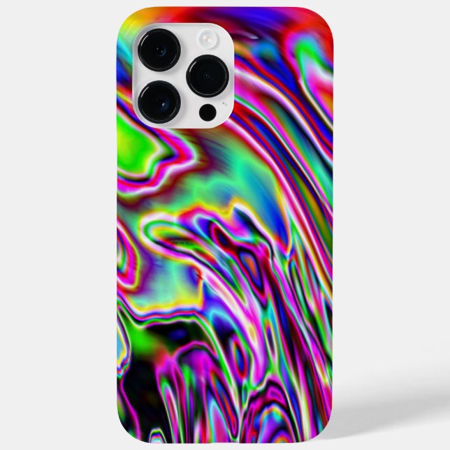 Neon Swirls Multicolored Digital Art Case-Mate iPhone Case (Back)