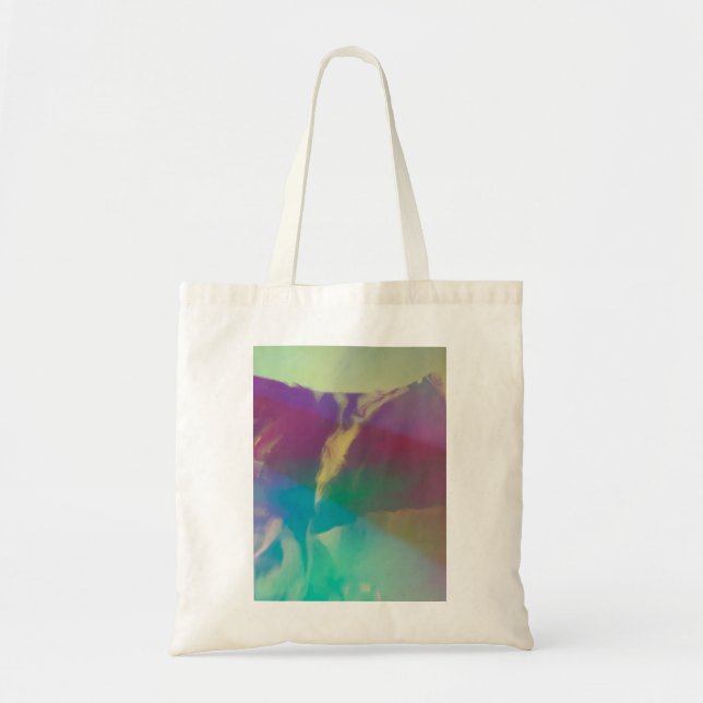 Neon Synthwave Notebook – Blue Pink Green Lights Tote Bag (Front)