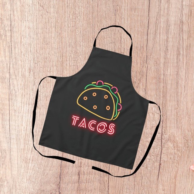 Neon Tacos Symbol  Apron (Creator Uploaded)