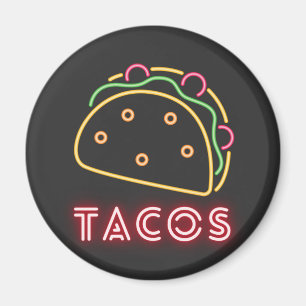 Neon Tacos Symbol Magnet