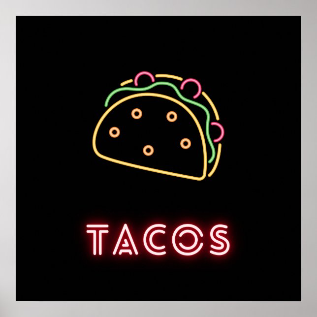 Neon Tacos Symbol  Poster (Front)