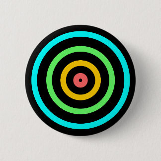 Neon Target 6 Cm Round Badge