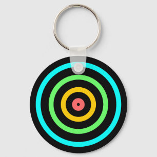 Neon Target Key Ring