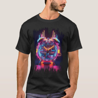 Neon Techno Clock T-Shirt