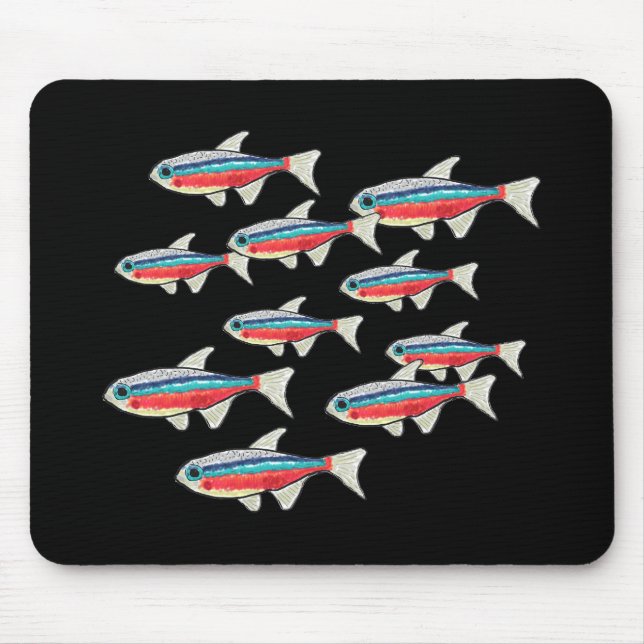 Neon Tetra Mouse Pad (Front)