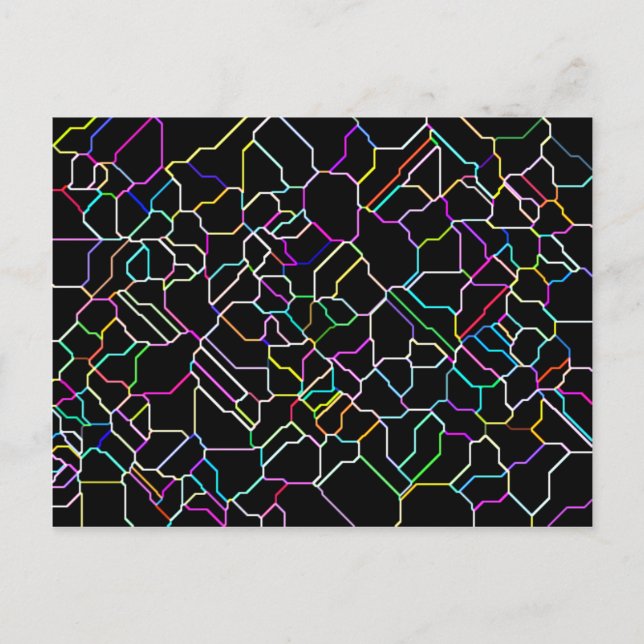 Neon Tilted Tile Postcard (Front)