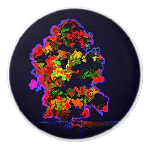 Neon Tree Explosion Ceramic Knob