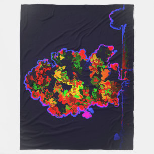 Neon Tree Explosion Fleece Blanket