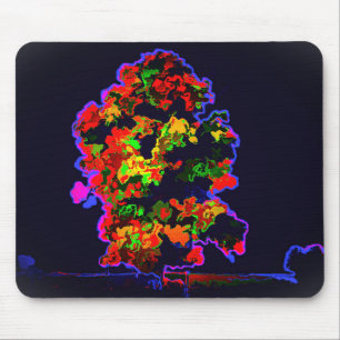 Neon Tree Explosion Mouse Pad
