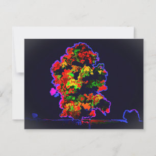Neon Tree Explosion Postcard