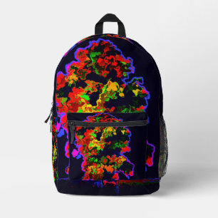 Neon Tree Explosion Printed Backpack