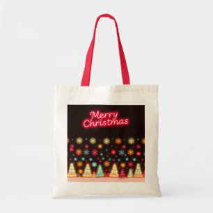 Neon Trendy Christmas Holiday Collection Tote Bag