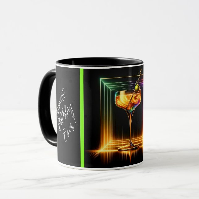 Neon Trendy Party Time Personalised Mug (Front Left)