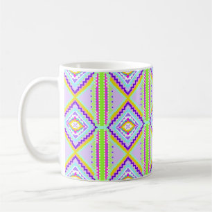 Neon Tribal Dreams Kaleidoscope Coffee Mug