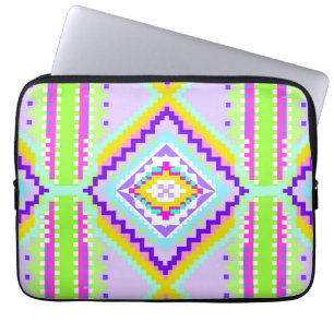 Neon Tribal Dreams Kaleidoscope Laptop Sleeve