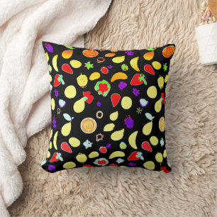 Neon Tropic Fruits Burst Cushion