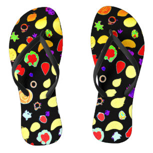 Neon Tropic Fruits Burst Thongs