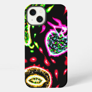Neon Tropical Fruits Patterns Art. Buy Now iPhone 13 Case