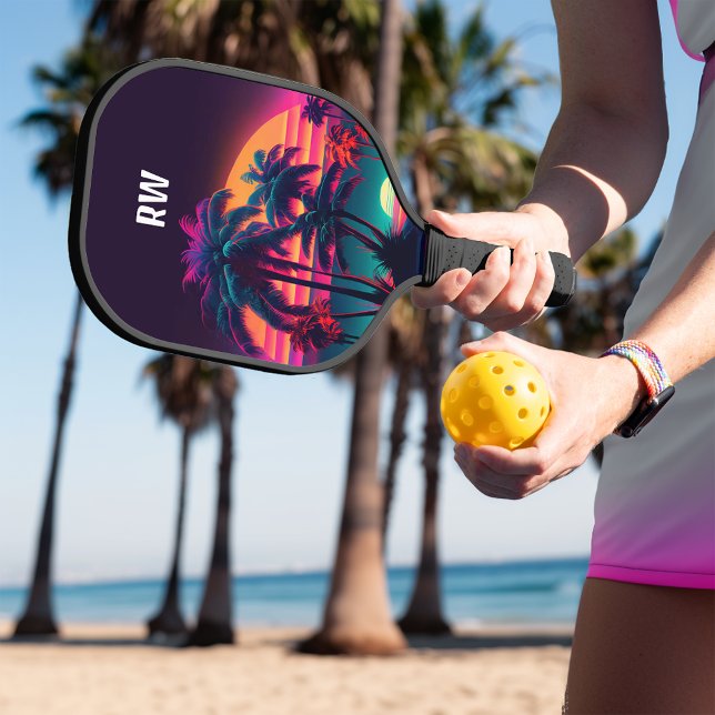 Neon Tropical Night Pickleball Paddle (Creator Uploaded)