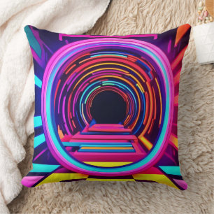 Neon Tunnel Dimensions Cushion