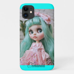 Neon turquoise bright fashionable modern tone  iPhone 11 case