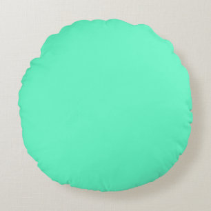 Neon Turquoise Round Cushion